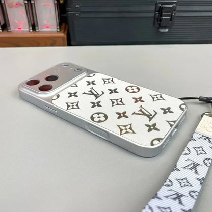 Premium LV Monogram Phone Case with Mini Strap For iPhone 14-18 Pro & Pro Max