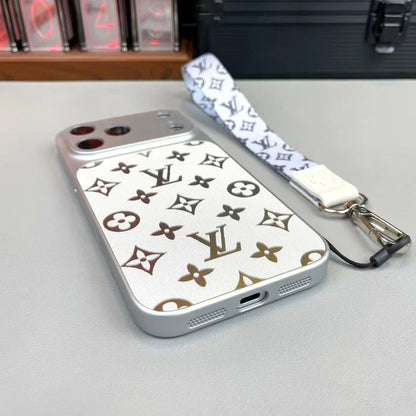 Premium Louis Vuitton Monogram Phone Case With Mini Strap For iPhone