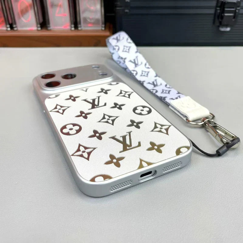 Premium LV Monogram Phone Case with Mini Strap For iPhone 14-18 Pro & Pro Max