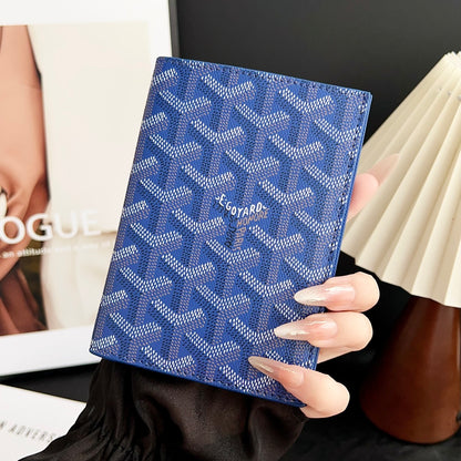 Elegant Goyardine Canvas Passport & Card Covers