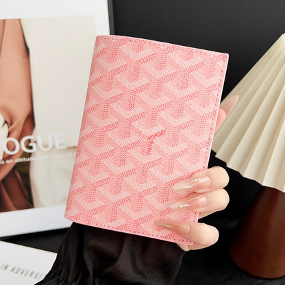 Elegant Goyardine Canvas Passport & Card Covers