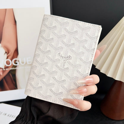 Elegant Goyardine Canvas Passport & Card Covers