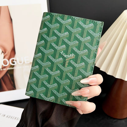 Elegant Goyardine Canvas Passport & Card Covers