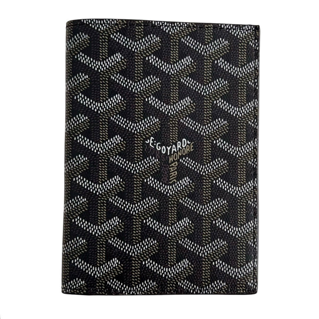 Elegant Goyardine Canvas Passport & Card Covers