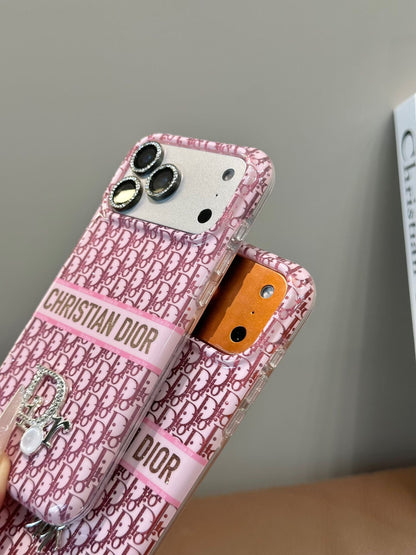 Luxury Dior Case Premium Designer Fabric For iPhone 12-18 Pro & Pro Max