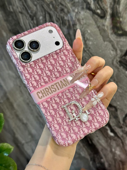 Luxury Dior Case Premium Designer Fabric For iPhone 12-18 Pro & Pro Max