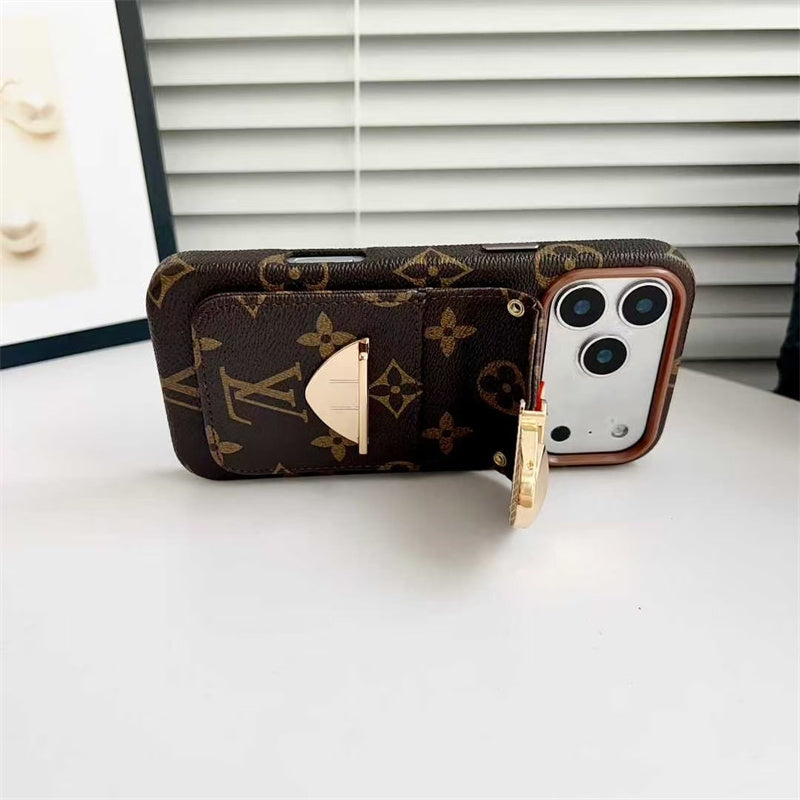 LV Luxury Phone Case with Strap For iPhone 13-18 Pro & Pro Max