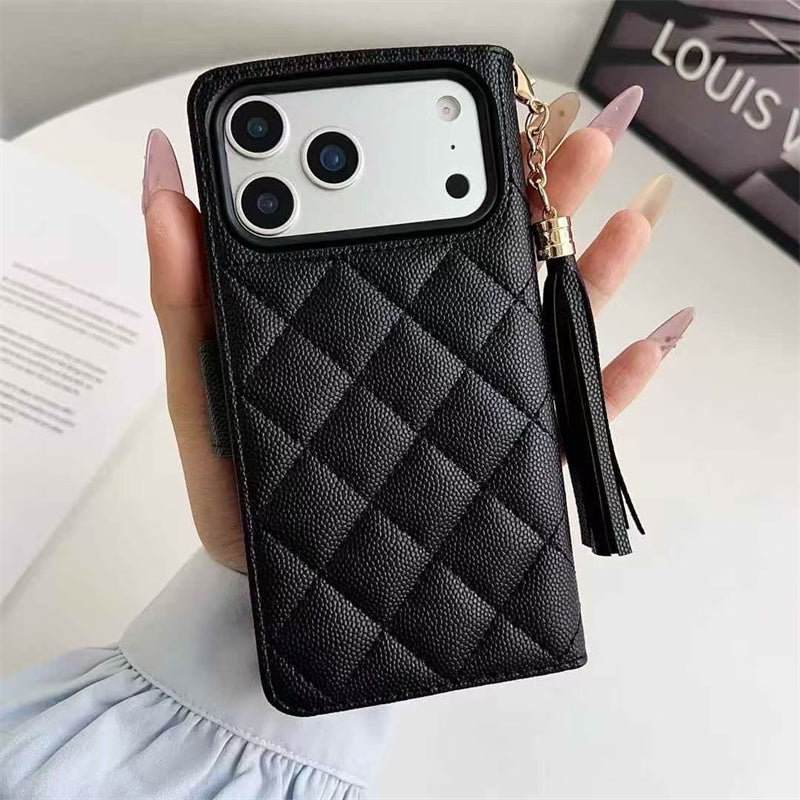 Premium Louis Vuitton Leather Wallet Leather Crossbody Bag Apple iPhone Case
