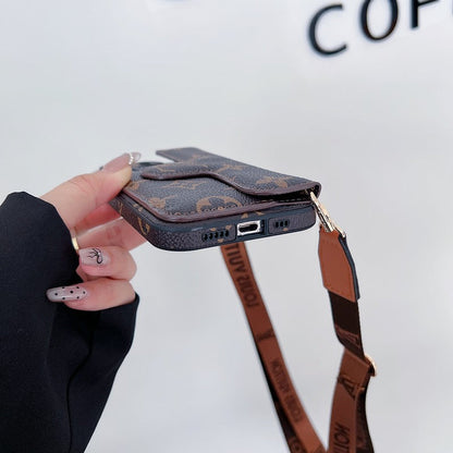 Side Card Holder Crossbody iPhone Case