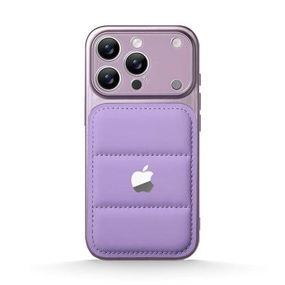 Premium Puffer Leather Case for iPhone 13-17 Series