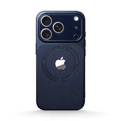 Leather Texture Magsafe Case for iPhone 13-17 Series