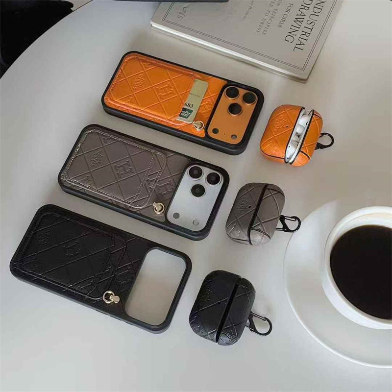 HRM Quilted Leather Case with Matching AirPods Case