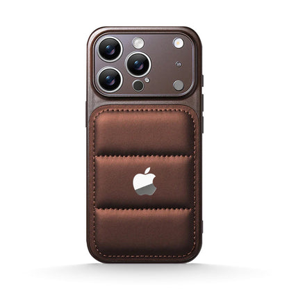Premium Puffer Leather Case for iPhone 13-17 Series