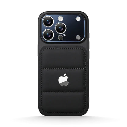 Premium Puffer Leather Case for iPhone 13-17 Series