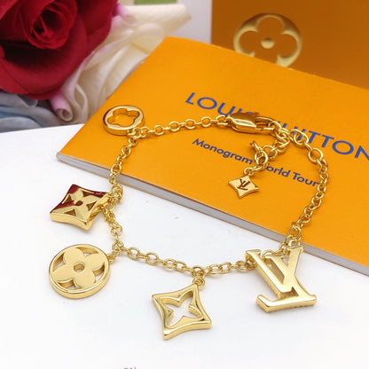 Luxury Lv Pendant brass bracelet