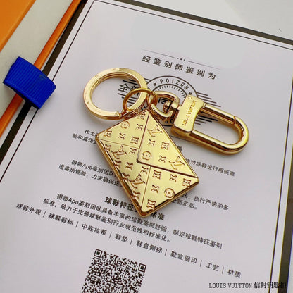 Luxury Key Chain Gold Envelope