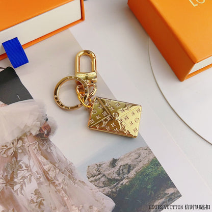 Luxury Key Chain Gold Envelope