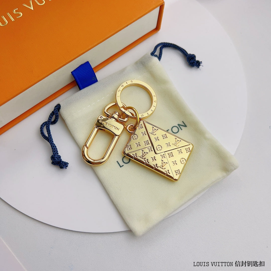Luxury Key Chain Gold Envelope