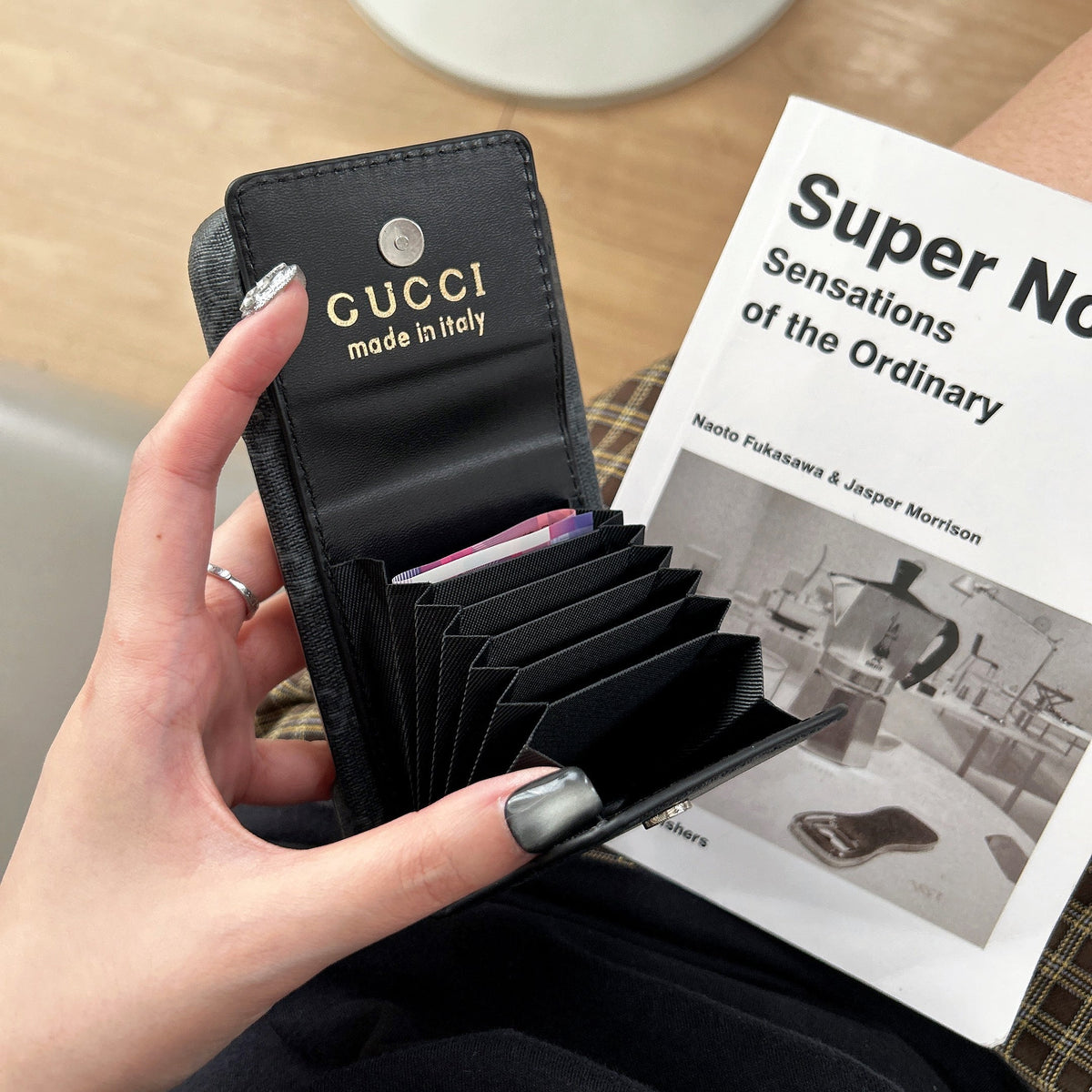GG Stylish Leather Card Holder Case for iPhone 12-18