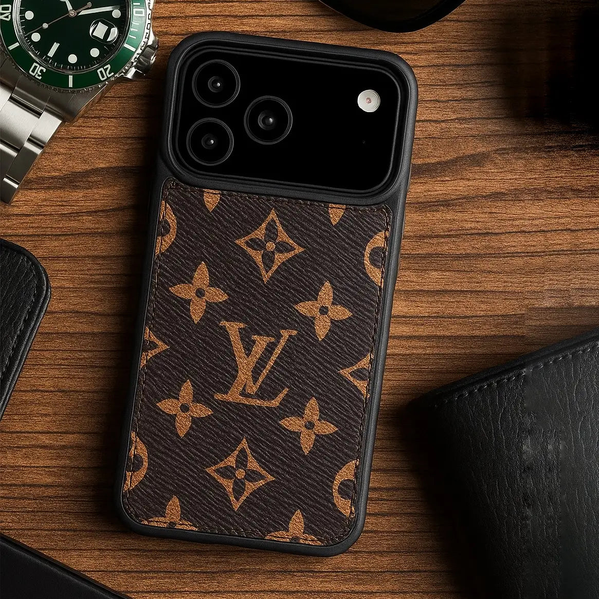 Luxe Louis Vuitton Leather Case For iPhone 17/ 16/ 15/ 14