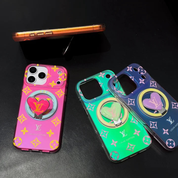 Louis Vuitton Colorful Heart Magnetic Holder For iPhone 13-18 Pro & Pro Max