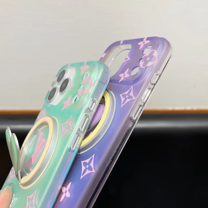 Louis Vuitton Colorful Heart Magnetic Holder For iPhone 13-18 Pro & Pro Max