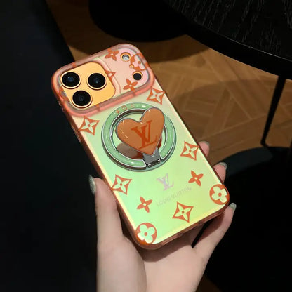 Louis Vuitton Colorful Heart Magnetic Holder For iPhone 13-18 Pro & Pro Max