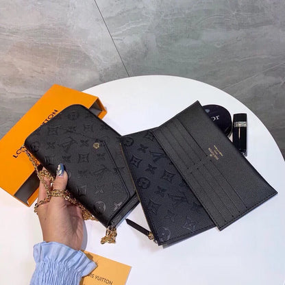 Luxury Louis Vuitton Monogram Shoulder Black Bag