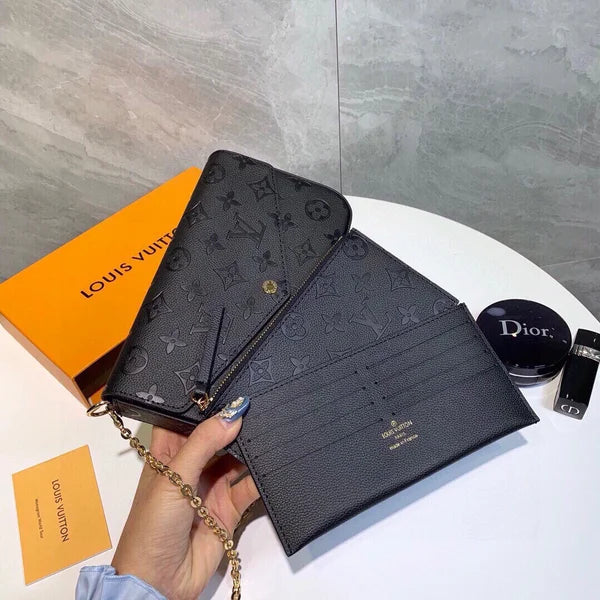 Luxury Louis Vuitton Monogram Shoulder Black Bag