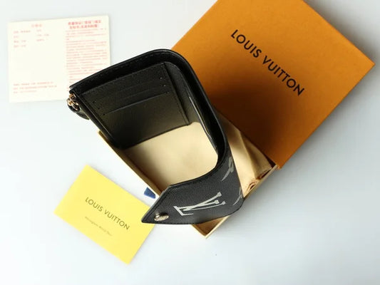 Luxury Wallet Black Monogram Card Holder