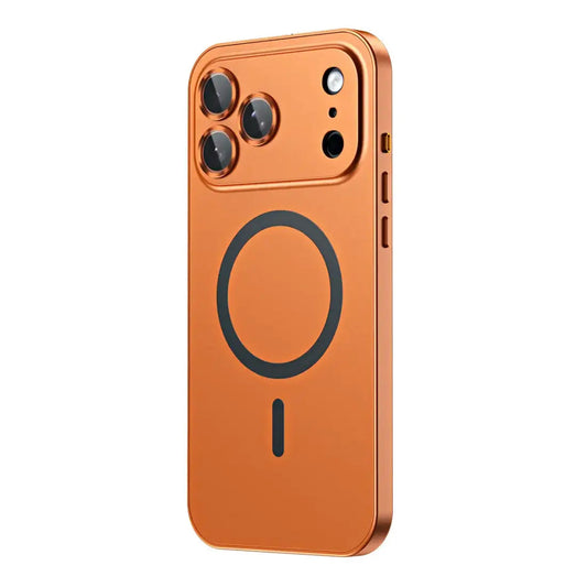Luxurious Aluminum Magnetic Phone Case Lens Glass Protective For iPhone 12-18 Pro & Pro Max