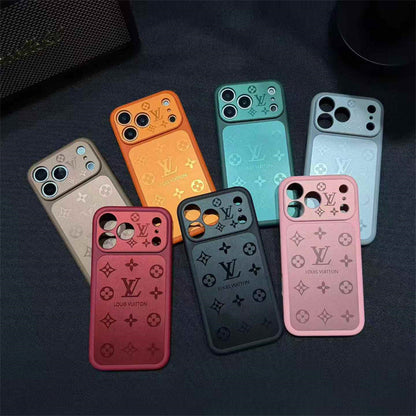 Frosted Lens-Protect Monogram Case For iPhone 13-18