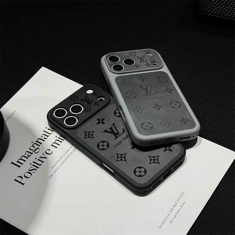 Frosted Lens-Protect Monogram Case For iPhone 13-18