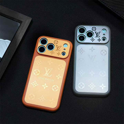Frosted Lens-Protect Monogram Case For iPhone 13-17