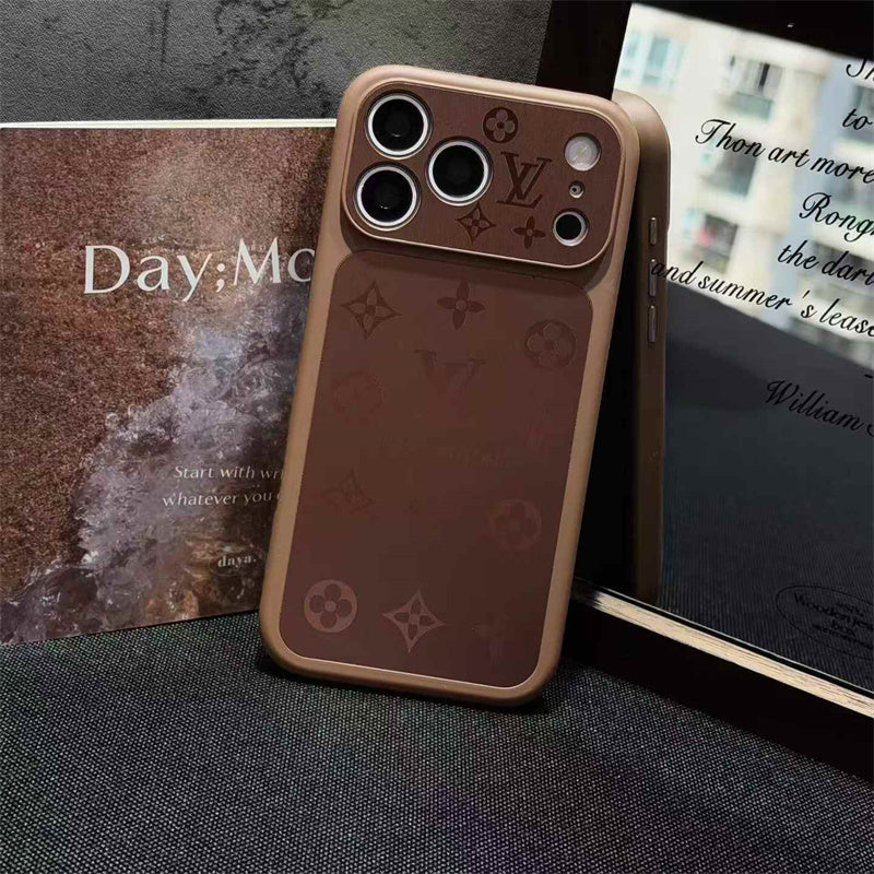Frosted Lens-Protect Monogram Case For iPhone 13-18