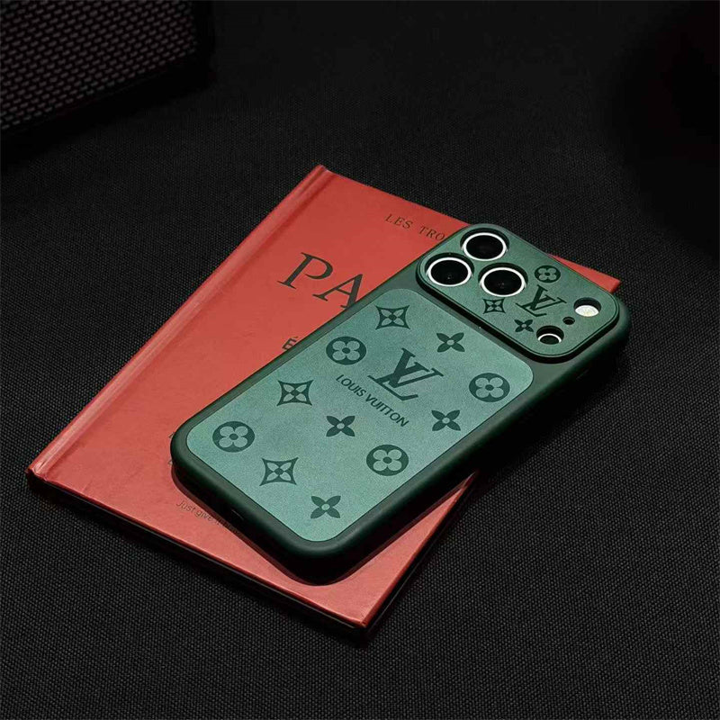 Frosted Lens-Protect Monogram Case For iPhone 13-17