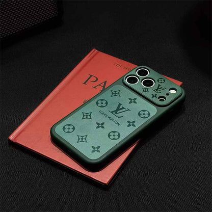 Frosted Lens-Protect Monogram Case For iPhone 13-18