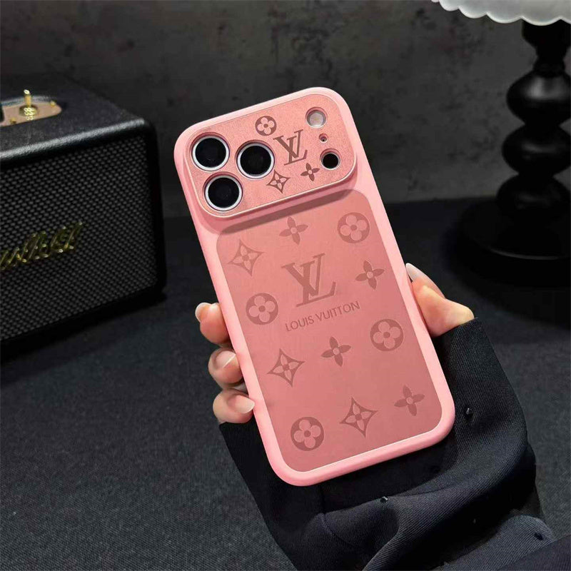 Frosted Lens-Protect Monogram Case For iPhone 13-17