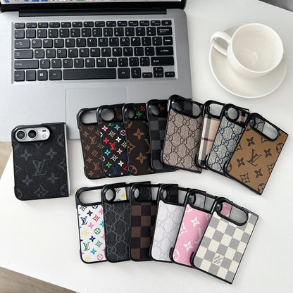 Luxury Lv Classic Leather Monogram Case for iPhone Duo