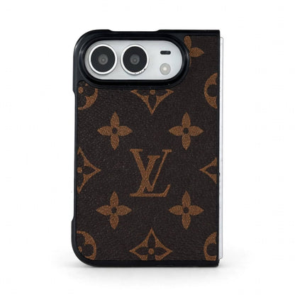 Luxury Lv Classic Leather Monogram Case for iPhone Duo