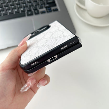 Luxury GG Classic Leather Monogram Case for iPhone Duo