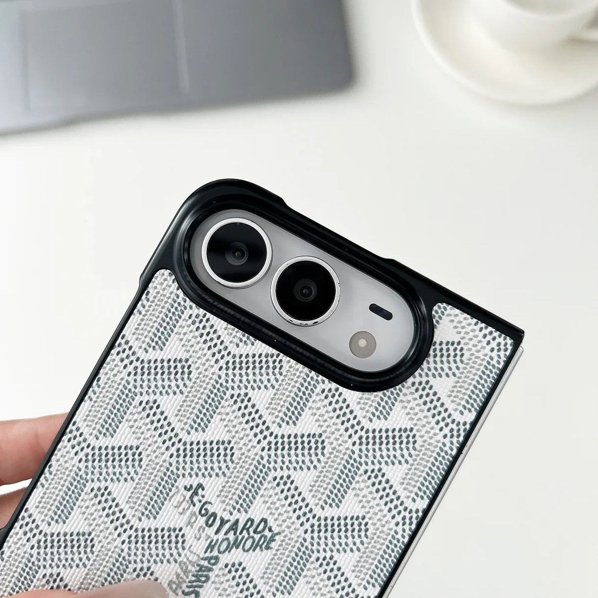 Luxury GYD Monogram Foldable Case for iPhone Duo