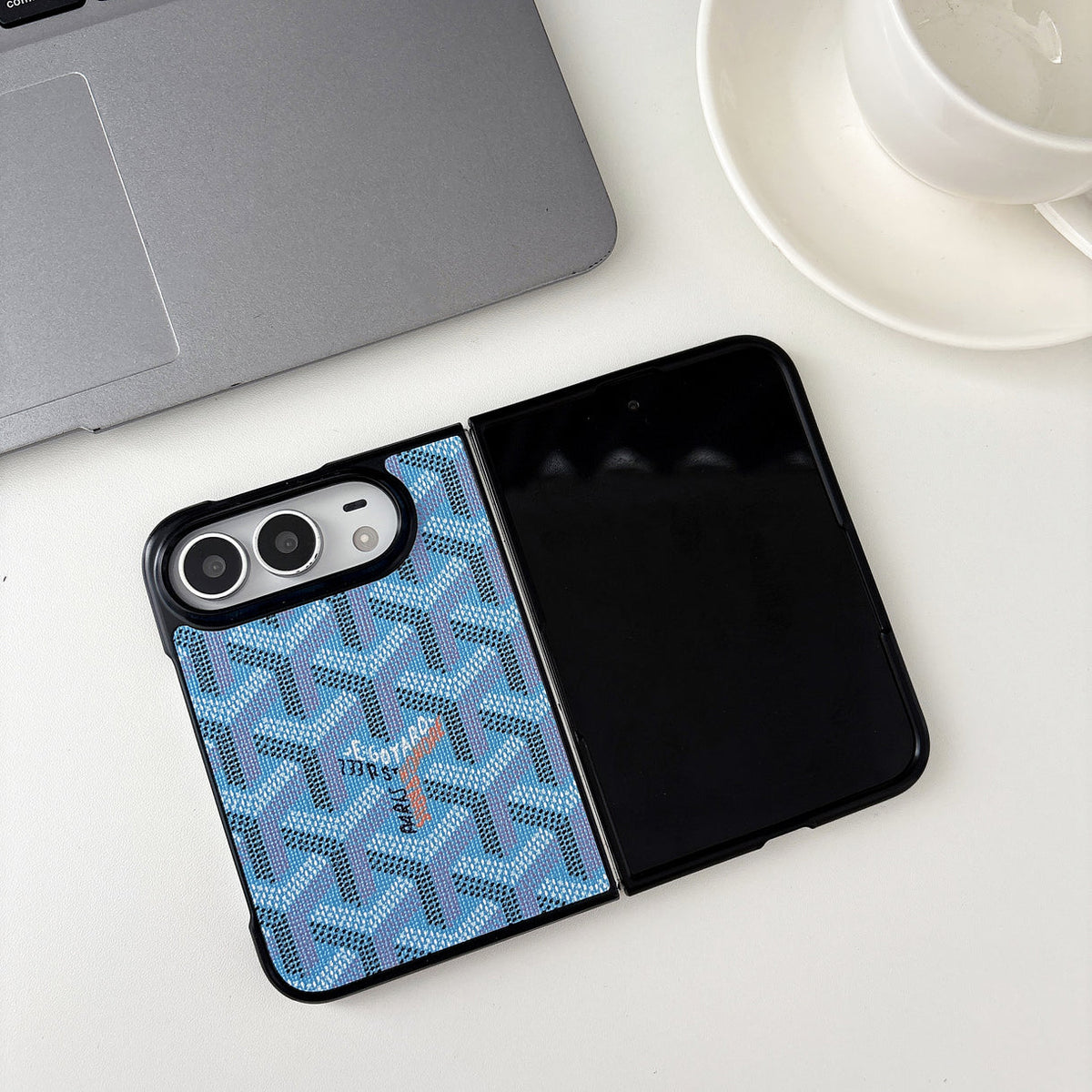 Luxury GYD Monogram Foldable Case for iPhone Duo