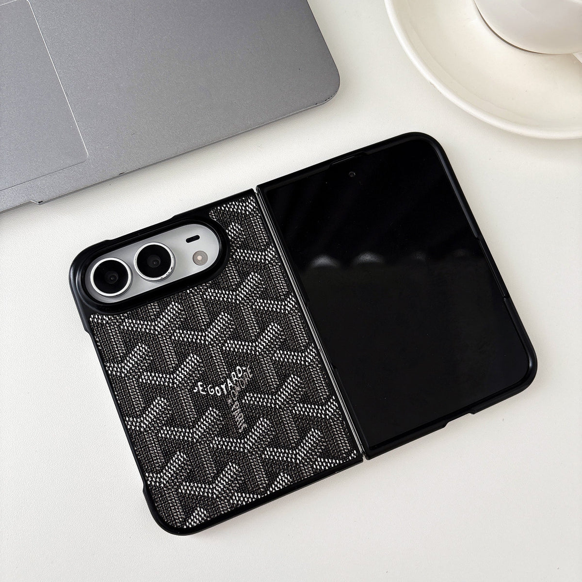 Luxury GYD Monogram Foldable Case for iPhone Duo