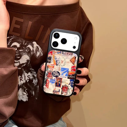 Vintage Travel Collage Luxury Case for iPhone 14-17