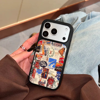 Vintage Travel Collage Luxury Case for iPhone 14-17