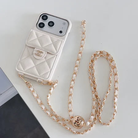 Luxury Leather Crossbody Wallet Case for iPhone 14 - 17 Series