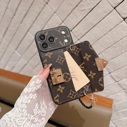 Luxury Monogram Crossbody Phone Bag for iPhone 13-18 Pro & Pro Max