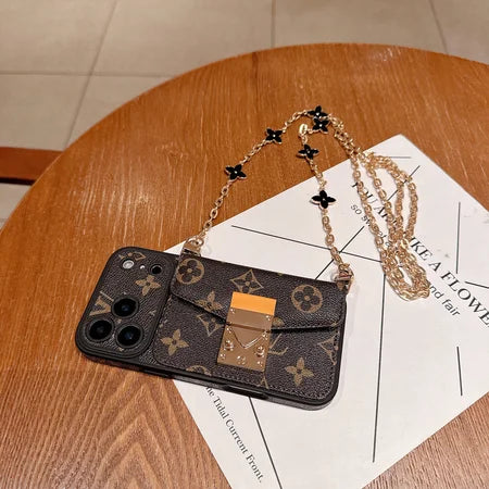 Luxury Monogram Crossbody Phone Bag for iPhone 13-17 Series
