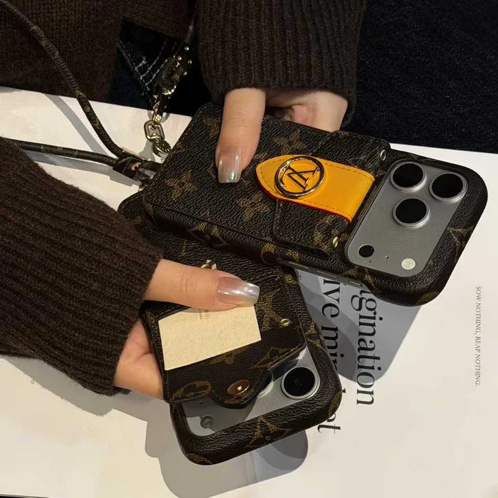 Luxury Leather Wallet Card Holder Phone Case For iPhone 12-17 Series
